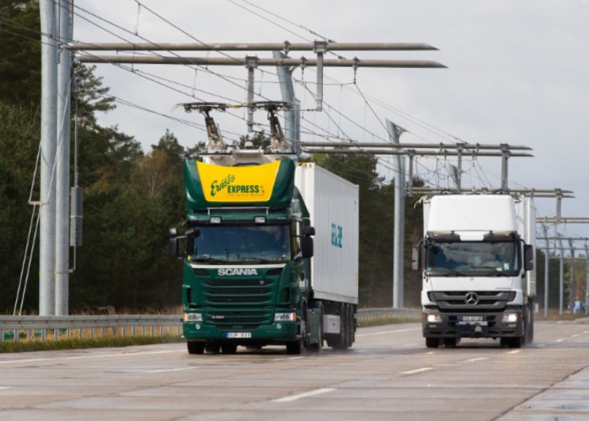 Siemens строит в Германии электрическую контактную линию для грузовых электрических и гибридных автомобилей