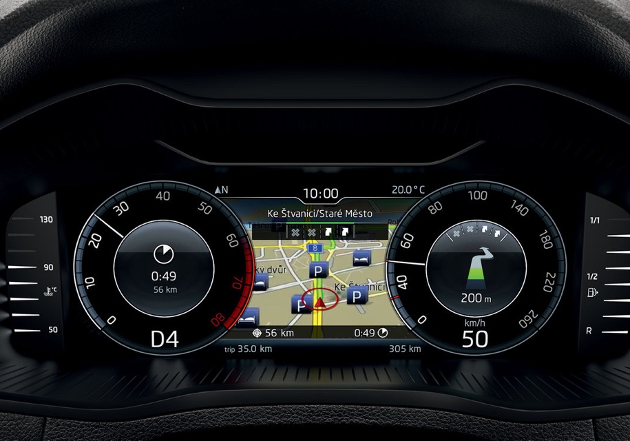 У Škoda Octavia появится цифровая приборная панель