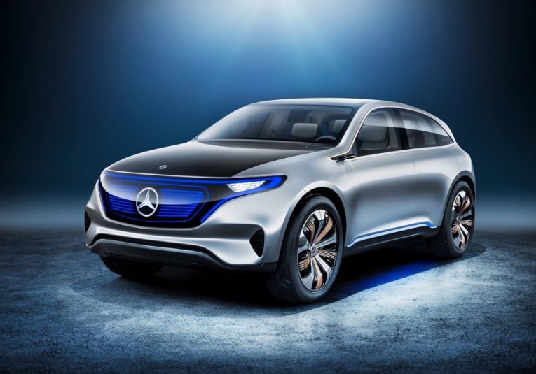 Концепт Mercedes-Benz EQ. Представительство компании в Норвегии предупреждает клиентов, что серийная версия будет отличаться от прототипа.